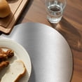 thumbnail image 3 of Brown Grey Round 13 Inch Placemats Set of 2, Gray Farmhouse Modern Rustic HeatResistant Non Slip Place Mats for Dining Table, Wipeable Braided Kitchen Table Mats for Housewarming, 3 of 9