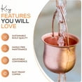 thumbnail image 3 of Marrgon Copper Rain Chain - Pot - 6.5', 3 of 9