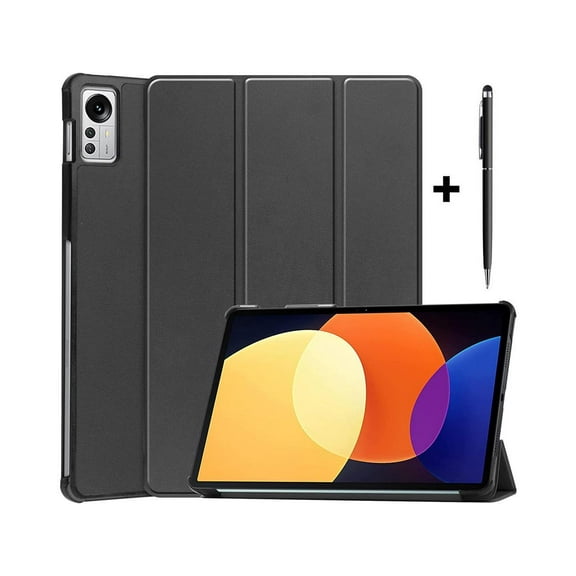 Case for Xiaomi Pad 5 Pro 12.4 inch 2022, Tri fold Slim Lightweight Hard Shell Smart Protective Cover with Multi-Angle Stand, Universal Stylus Pen