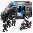 thumbnail image 1 of Coche De Policía Infantil De Juguete, Juegos De Rol Xtellar negro, 1 of 4
