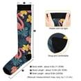 thumbnail image 3 of FORMRS Womens Knee High Socks Casual Long Thick Travel Daily Wear, 1 Pair, Pink Floral Flamingo, 3 of 6