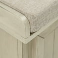 thumbnail image 6 of Weston Home Marin Storage Bench with Linen Seat Cushion, Antique White Finish, 6 of 10