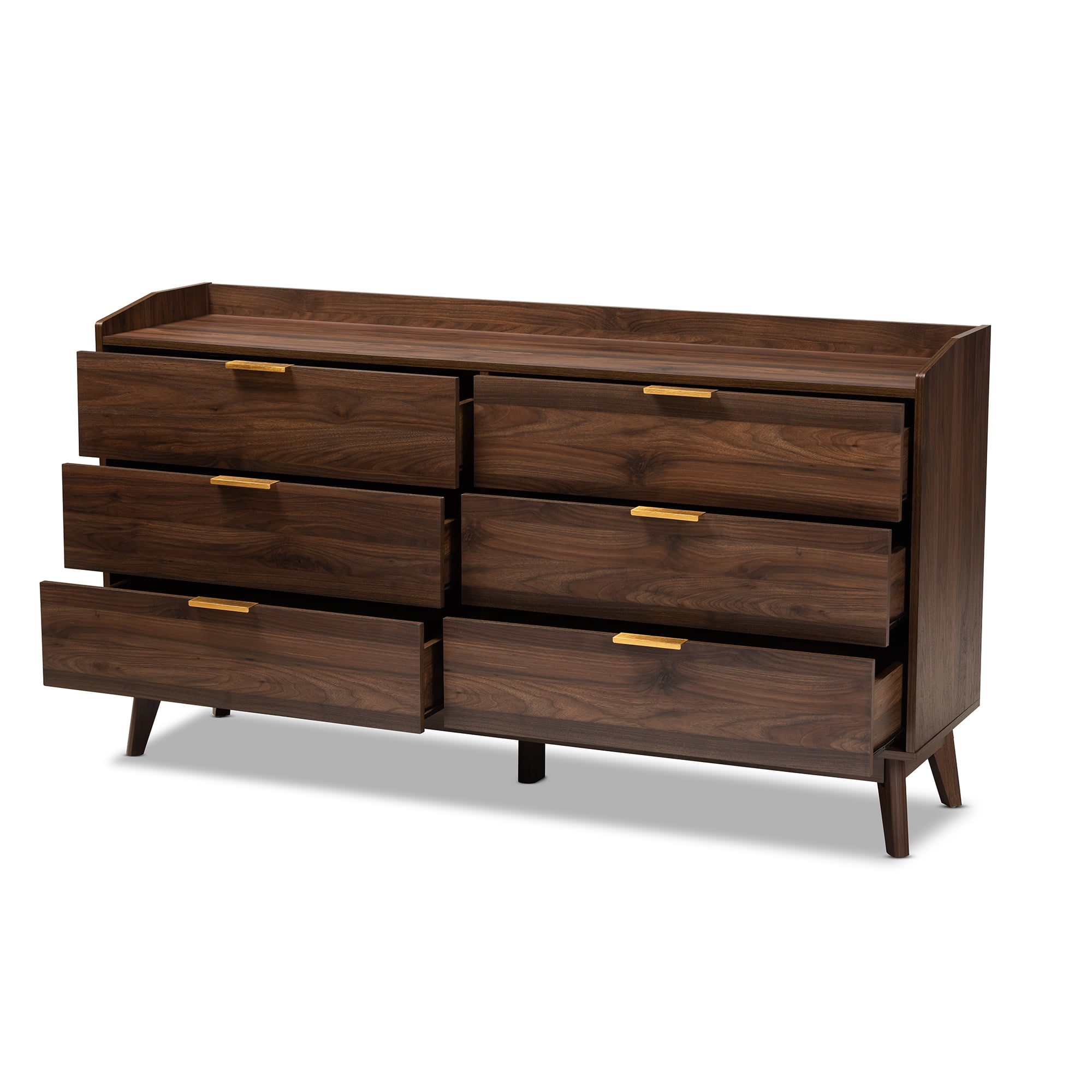 beckford walnut brown finish 6 drawer wood dresser Baxton Studio Lena Finished 6-Drawer Chicmi Jul 2023 Blue Short Sequin Amarra Select Shoe Size:45 Each drawer offers ample