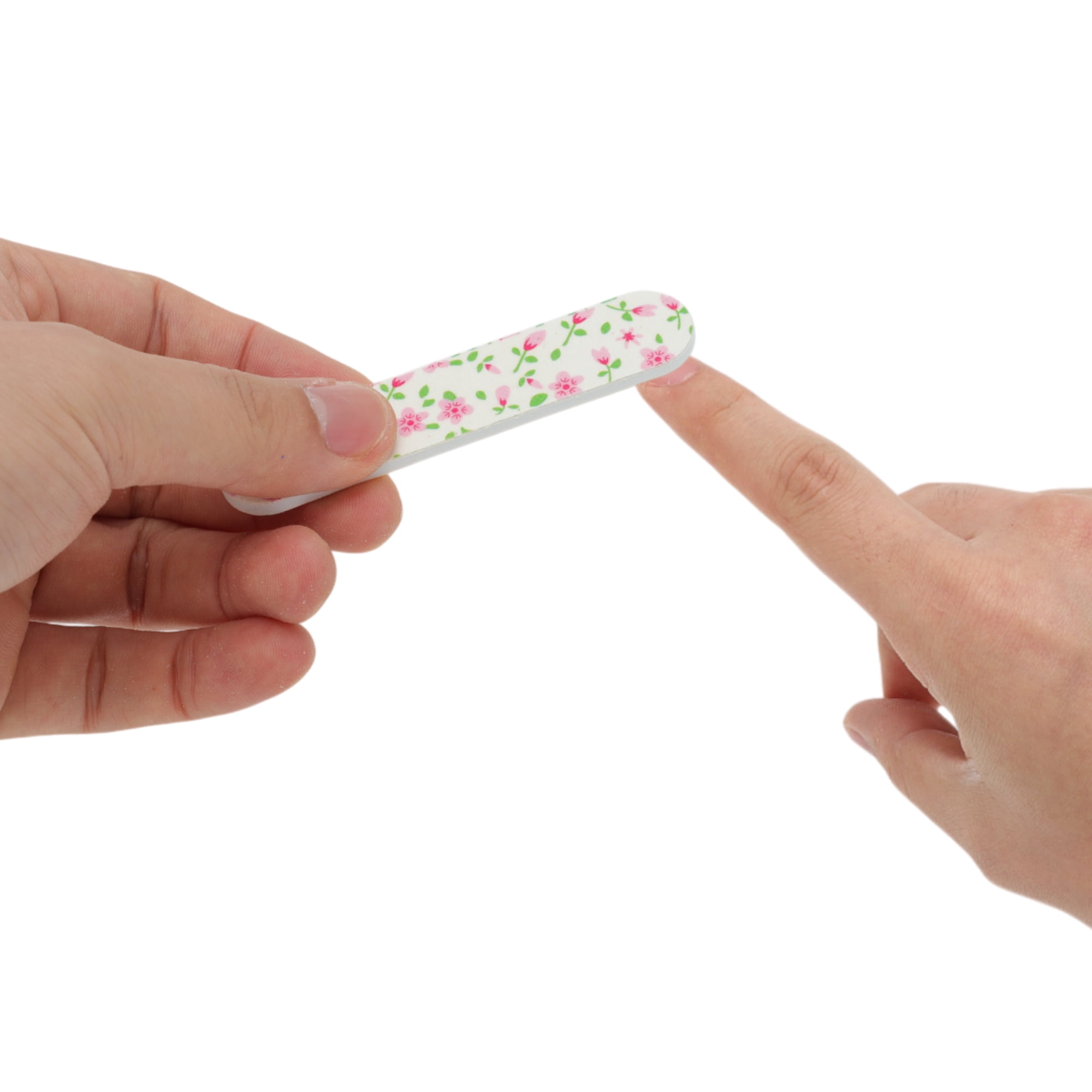 Unique Bargains Mini Straight Sponge Nail Buffers 30 Pcs White