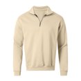 thumbnail image 4 of VNKIDY Men's Sweatshirt Autumn Winter Casual Solid Color Quarter Zip Pullover Stand Collar Long Sleeve Loose Fit Warm Sweatshirt For Daily Wear Leisure Tops, 4 of 6