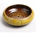 thumbnail image 6 of Ceramic Round Glazed Succulent Planter with Drainage Hole, Yellow, 6 of 8