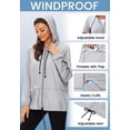 thumbnail image 3 of American Trends Women Waterproof Rain Jacket with Hood Packable Lightweight Windproof Raincoat with Pockets Outdoor S, 3 of 7