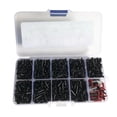 thumbnail image 1 of DYNWAVECA Badminton Racket Grommets Assortment Kit with Single Double Hole Lightweight Professional for Racket Repair 9 Different Sizes Black, 1 of 10
