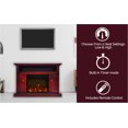 thumbnail image 2 of Cambridge Sorrento 47'' Electric Fireplace with Log Insert | Multi-Color Flame | For Rooms up to 210 Sq.Ft. | TV Stand | Remote | Cherry Mantel | Adjustable Heat Settings | Timer, 2 of 6