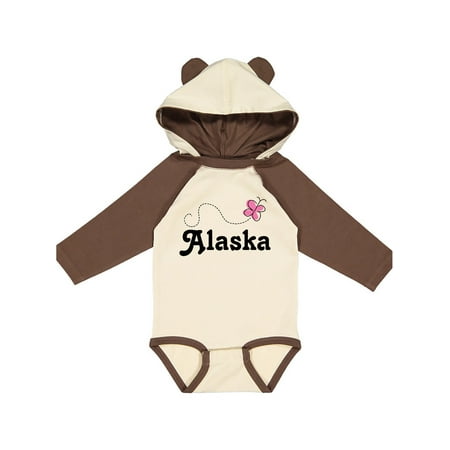 

Inktastic Alaska Butterfly Gift Baby Girl Long Sleeve Bodysuit