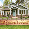 thumbnail image 3 of LUUFILx Golden 40 Years Loved Banner Background Backdrop Birthday Party Decorations Anniversary Photography Props Celebration Supplies, 3 of 7