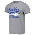thumbnail image 2 of Men's Homage Jackie Robinson Gray Brooklyn Dodgers Cooperstown Collection Remix Jersey Tri-Blend T-Shirt, 2 of 3