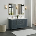thumbnail image 3 of Gara 60" Double White Grain Composite Stone Countertop Vanity in Washed Blue, 3 of 17
