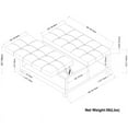 thumbnail image 5 of Harrison 36 inch Wide Transitional Coffee Table Storage Ottoman in Platinum Tweed Look Fabric, 5 of 9