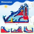 thumbnail image 3 of Gymax Inflatable Water Slide Park w/750W Blower Slide 2 Splash Pools Climbing Wall, 3 of 10