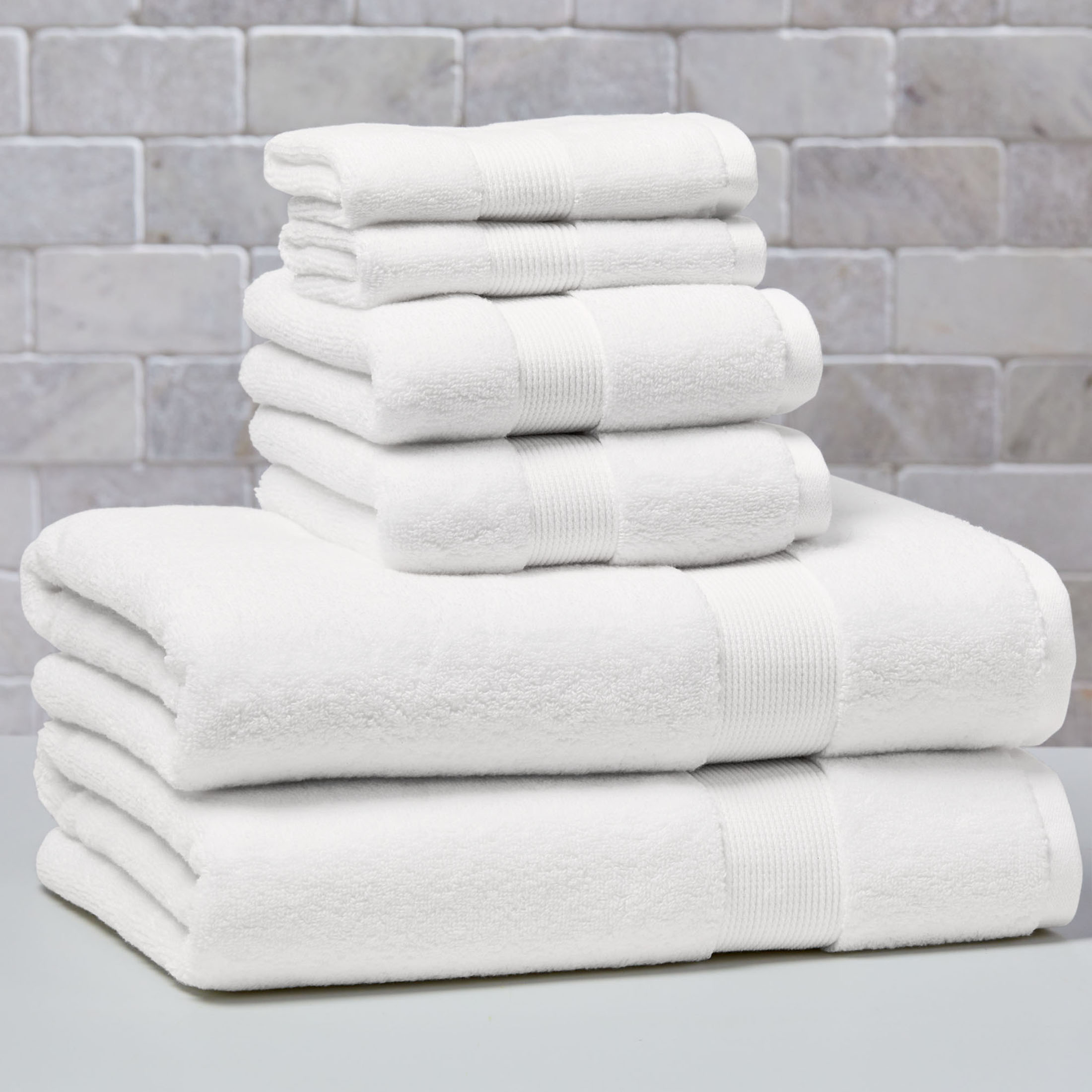 (Paquete de 8) Toalla de baño de algodón suave Better Homes & Gardens Signature, blanco ártico 8