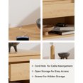 thumbnail image 5 of Joyyskill Floating Nightstand Set of 2 with Drawer, Small Wall Mounted Bedside End Table, Modern Night Stand, Natural Oak, 5 of 7