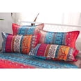 thumbnail image 4 of Bohemian Boho Duvet Cover Set Colorful Striped Exotic Floral Comforter Cover Ultra Soft Microfiber Ethnic Mandala Bedding Set Indian Tribal Reversible Decor 3 Pieces (Multicoloured-Blue, King)…, 4 of 6