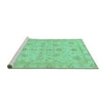 thumbnail image 2 of Ahgly Company Machine Washable Indoor Square Oriental Turquoise Blue Traditional Area Rugs, 3' Square, 2 of 4