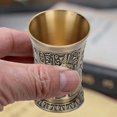 thumbnail image 4 of Vaso de Chupito de Whisky Metal Vintage Grabado A Mano Mini Taza Regalo Decoración Adornos Cobre Cobre Comedor Y Entretenimiento, 4 of 7