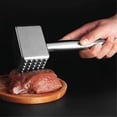 thumbnail image 2 of Ablandador de carne, mazo/mazo/martillo para carne resistente y pesado de acero inoxidable 304, 2 of 5