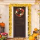 thumbnail image 4 of pstuiky Decoraciones de Halloween y Acción de Gracias guirnalda de hojas artificiales calabaza colgante de ratán guirnalda de hojas de arce decoración para interiores hogar Halloween, 4 of 6