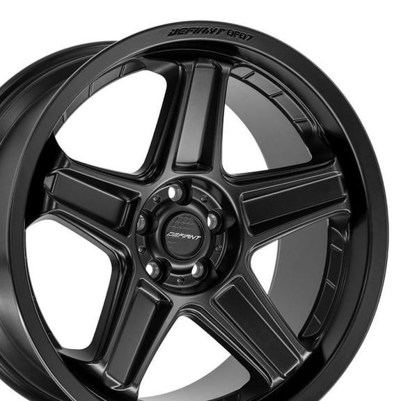 Defiant Wheels 20 inch Rim Fits 5x115 Challenger Charger Magnum 300 DF07 20x9.5 Satin Black Wheels