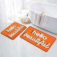 thumbnail image 3 of YIMEIS hello gorgeous Flannel Bathroom Non-Slip Mat Set 15.7''*23.6''/17.7''*47.2'', Soft & Skin-Friendly, Dual-Use Combo for Bathroom & Bedroom, 3 of 10