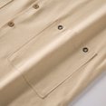 thumbnail image 6 of RYDCOT Men's Casual Solid Color Lapel Sport Coat Jacket Regular Fit Lightweight Button Long Sleeved with Pocket Khaki XXXL(XXXL), 6 of 9