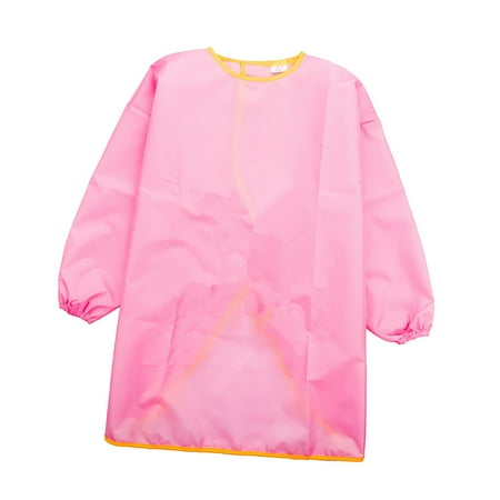 1XKids Smock Apron for Eating Cooking Painting Art Ages 2-9 Pink S