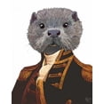 thumbnail image 2 of Fab Funky 20x24 Black Ornate Wood Framed with Double Matting Museum Art Print Titled - Captain Otter, 2 of 4
