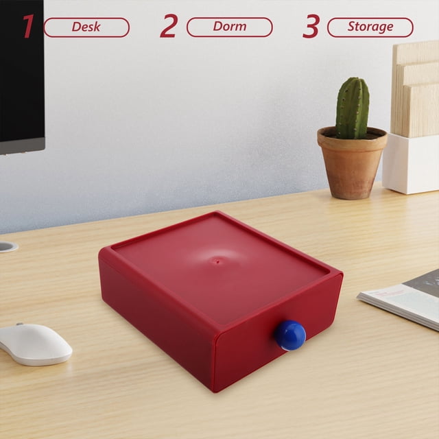OHOIOLLA Organizador Plástico Rojo Con Apilable Para Almacenamiento En Dormitorios