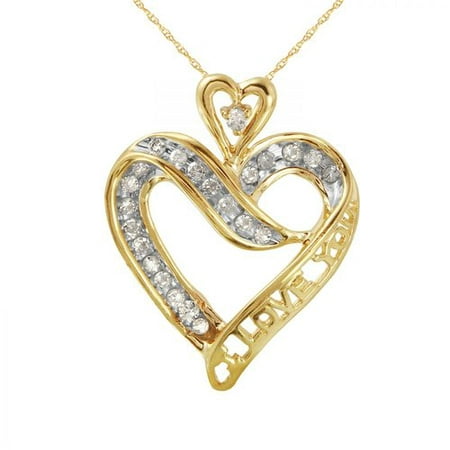 Foreli 0.22CTW Diamond 10k Yellow Gold Necklace