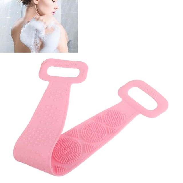 Silicona Bado de Silicona Cepillo de Cuerpo Resistente Fuerte Resistencia A la Tracción Hangable Back Baño de Limpieza Correa