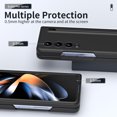 thumbnail image 6 of TECH CIRCLE for Samsung Galaxy Z Fold 3 with S Pen Holder & S Pen, Ultra-Thin Frosted Hard PC Shockproof Drop Full Body Protective Phone Case Cover for Samsung Galaxy Z Fold 3 7.6" 2021, Black, 6 of 7