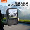 thumbnail image 2 of VEVOR Towing Mirrors,Left & Right Pair Set for 2008-2016 Ford F250 F350 F450 F550, Power Heated with Signal Light,Plane & Convex Glass, Manual Controlling Telescoping Folding, Heating Defrost,Black, 2 of 9