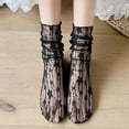 thumbnail image 2 of HNMKIU Japanese Gothic Knitted Leg Warmers Winter Knee High Socks Fashion Ankle Gaiters Cozy Footwear Black,One Size, 2 of 4