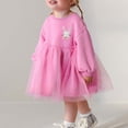 thumbnail image 1 of Odeerbi Niñas Conejito Vestido Sudadera Algodón Tul Princesa Primavera Otoño Malla Manga Larga Vestido, 1 of 7
