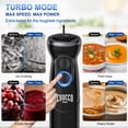 thumbnail image 4 of CUOCCO PRO Immersion Blender Handheld, 1100W Hand Blender with 21 Speeds & Turbo, Hand Mixer for Smoothies, Soups & Baby Food, Dishwasher Safe, Black, 4 of 10