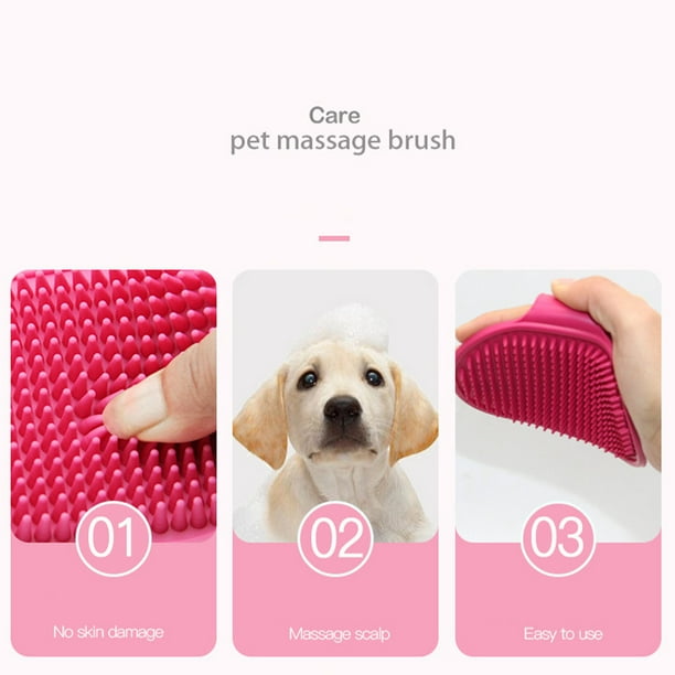 Guardoinrt Pet Dog Bathing Brush Comfortable Comb with Adjustable Ring Washing Brushes Grooming Hand Shaped Glove Shower Supplies Blue 5pcs Walmart