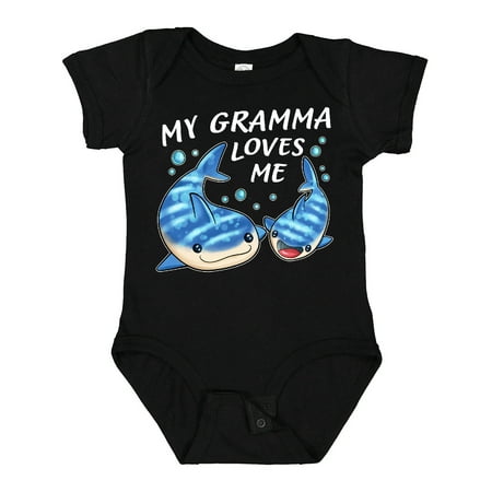 

Inktastic My Gramma Loves Me- Whale Shark Gift Baby Boy or Baby Girl Bodysuit