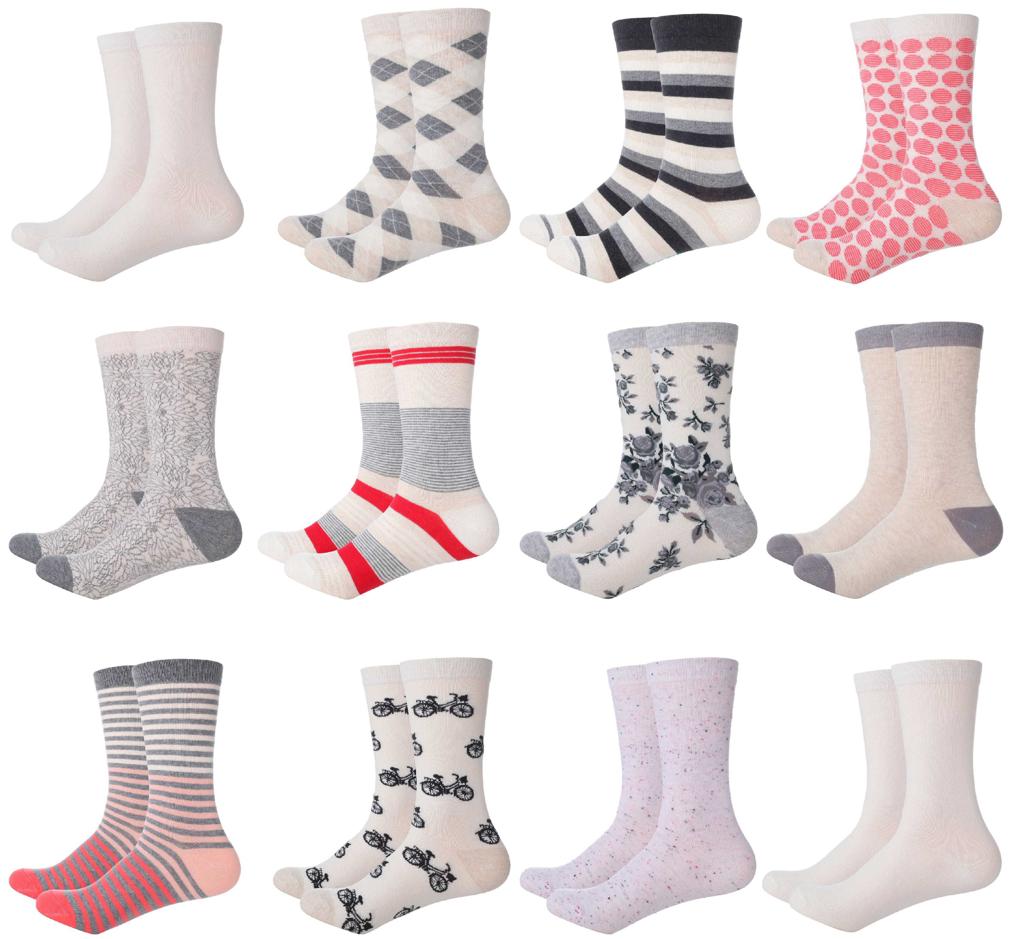 Mio Marino Womens Dress Socks - Colorful Patterned Socks for Women - 12 ...