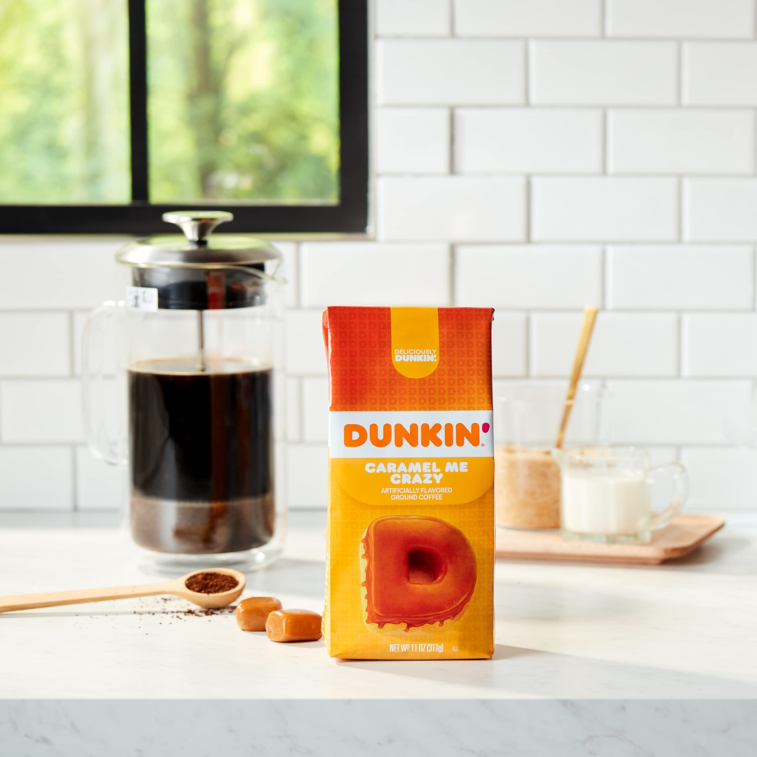 Pack of 2 - Dunkin Caramel Me Crazy Flavored Ground Coffee, 11 Ounce (Pack Of 1)