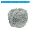 thumbnail image 2 of Uxcell 70yds Faux Fur Yarn,Fuzzy Yarn Crochet Fluffy Yarn Soft Chunky Polyester Plush Fur Eyelash,Light Grey, 2 of 7