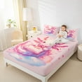 thumbnail image 4 of Feelyou Pink Bow Axolotl Twin Sheet Sets, Dreamy Princess Style Bedding, 3 Pieces, 4 of 7