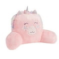 thumbnail image 5 of Your Zone 21.25" x 21" Pink Unicorn Faux Fur Backrest Lounger Pillow, 5 of 5