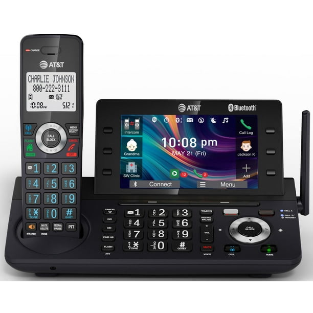 Teléfono Inalámbrico para Hogar y Oficina AT&T DECT 6.0 con Contestador Automático