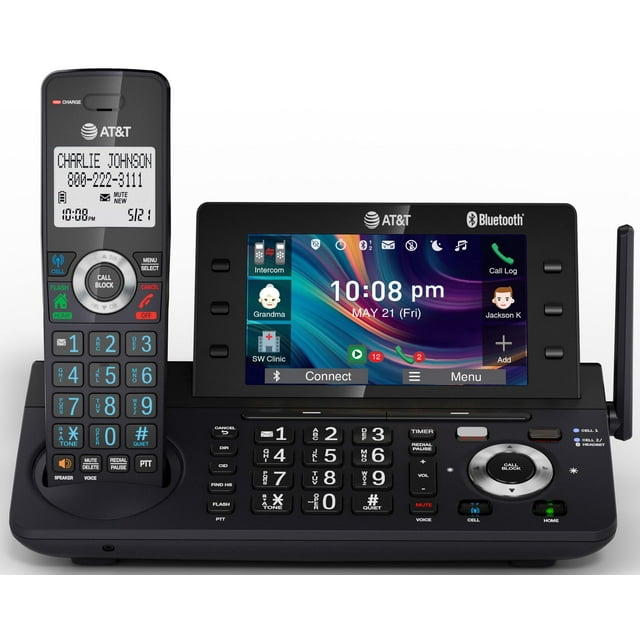 Teléfono Inalámbrico para Hogar y Oficina AT&T DECT 6.0 con Contestador Automático
