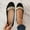 Black, variant on Womens Pink Rhinestone Ballet Flats Sparkly Crystal Slip-On Shoes Comfortable Flock Suede Round Toe for Wedding & Work,Size 7