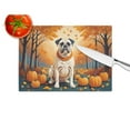 thumbnail image 4 of Carolines Treasures DAC1025LCB 15 x 12 in. Unisex White Boxer Fall Glass Cutting Board - Large, 4 of 5